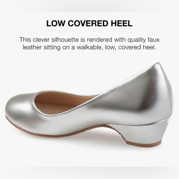 NEW Journee Collection Saar Comfort Insole Round Toe Kitten Heels - Sz 9W - Picture 4 of 14